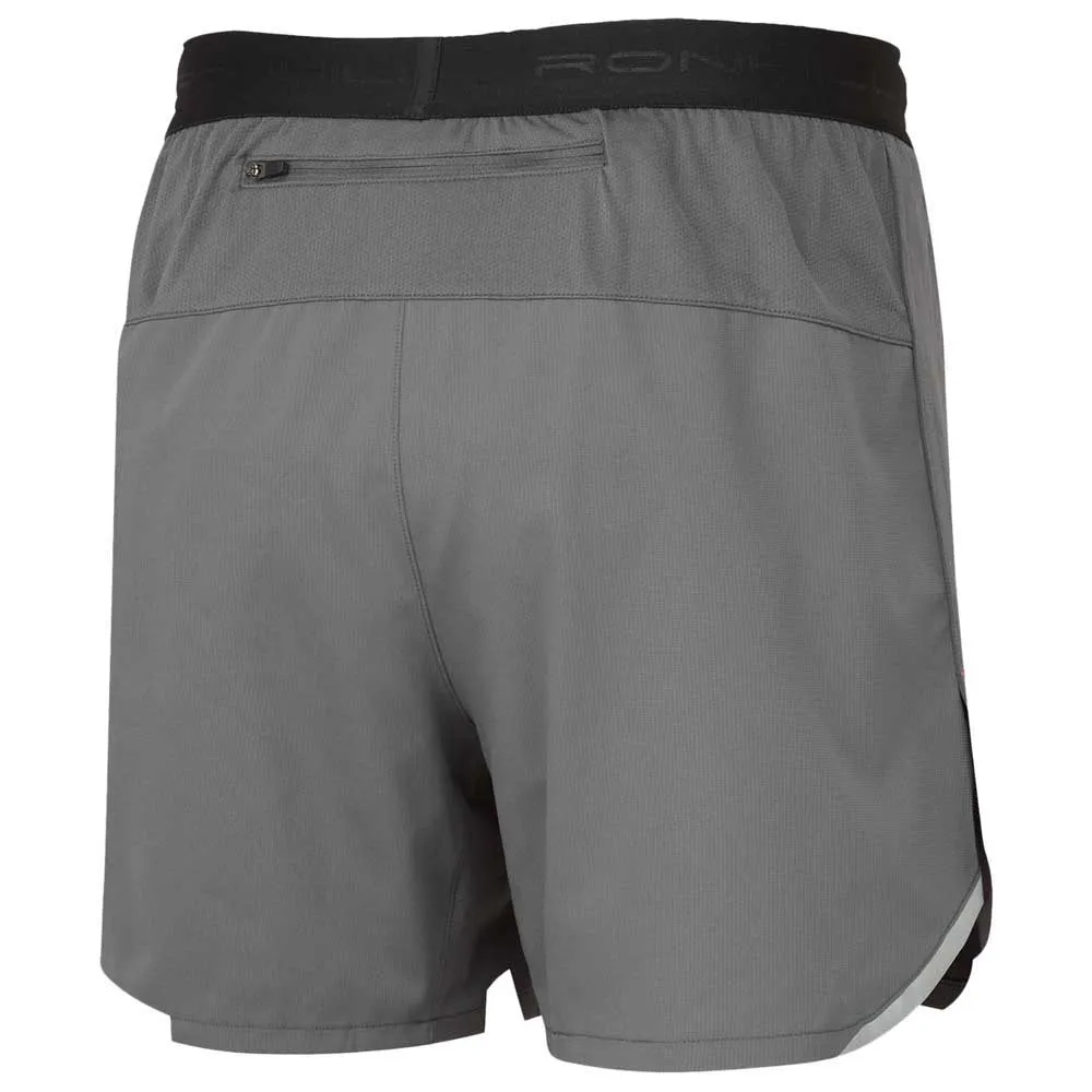 Ronhill Tech 5`` Shorts male, Iron / cardinal orange