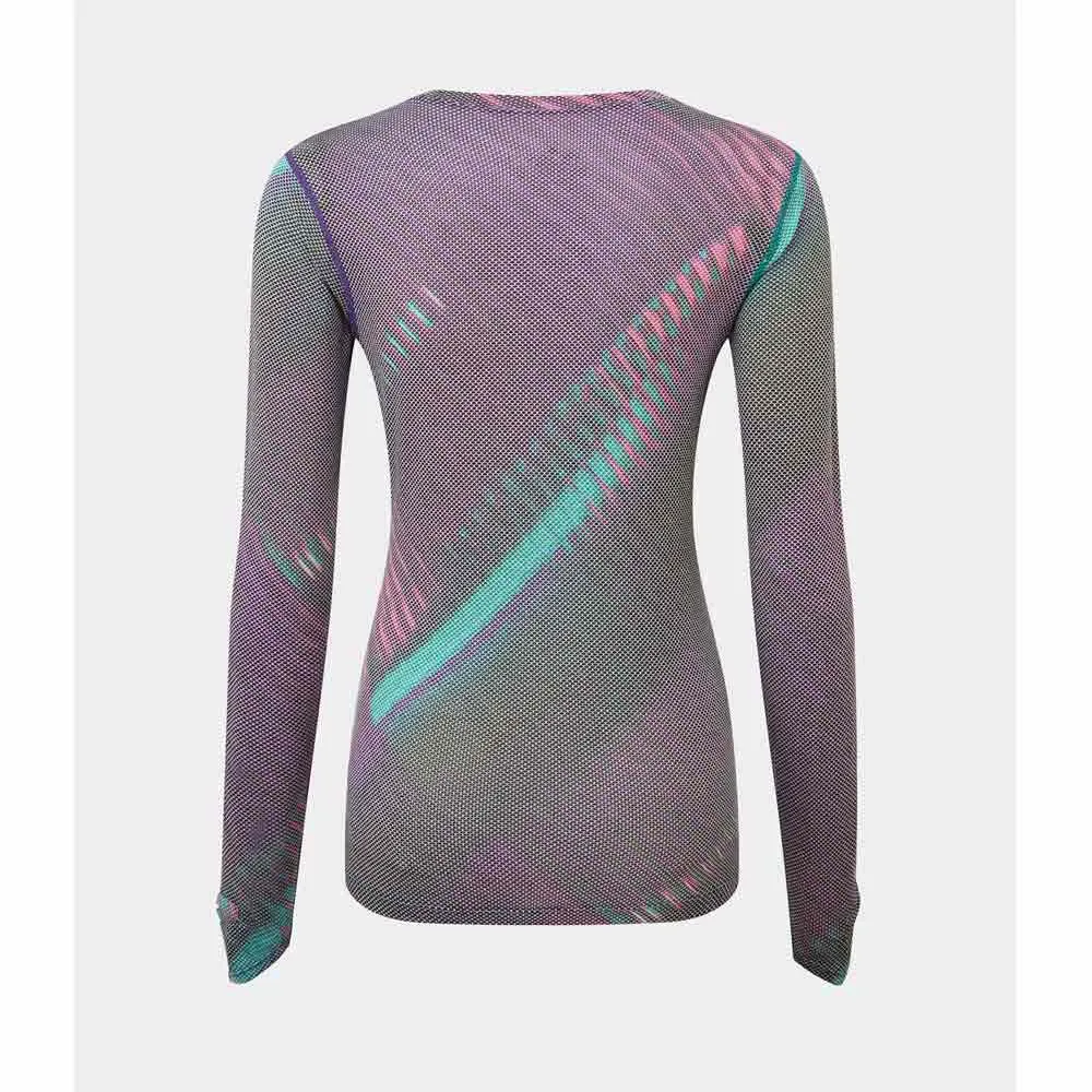 Ronhill Tech Golden Hour T-shirt Med Lång ärm female, Multi lightreflection