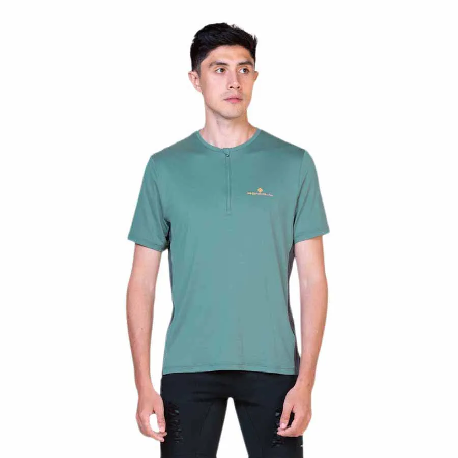 Ronhill Tech Halv Dragkedja Kortärmad T-shirt male