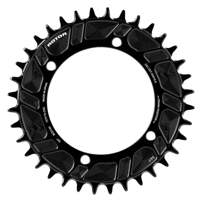 Rotor 4b 100 Bcd Ut 11-12s Kedjehjul, Black, 34t