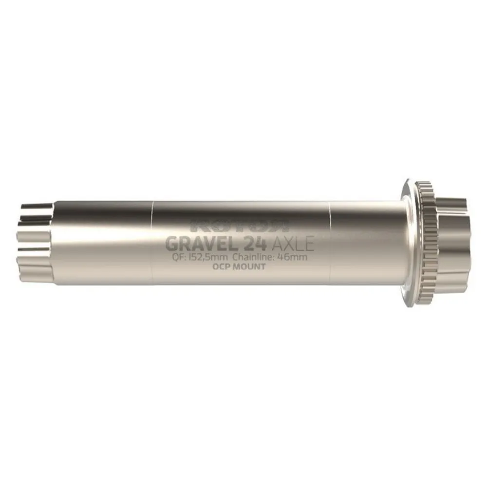 Rotor Gravel 24 Mm Genomgående Axel, Silver, One Size