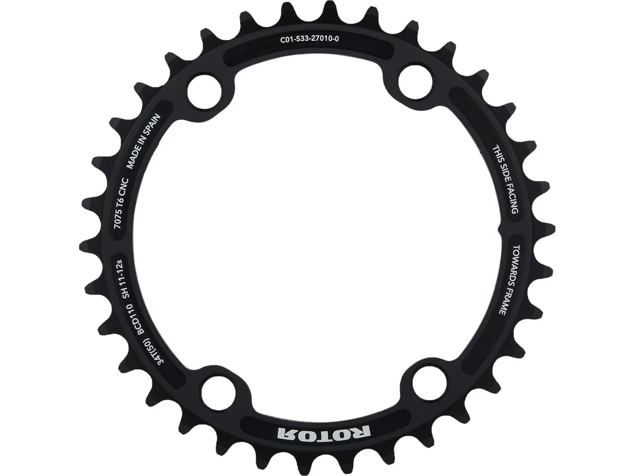 Rotor Kettenblatt Road, 4-Arm, noQ, 110 mm Lochkreis 11-/12-fach