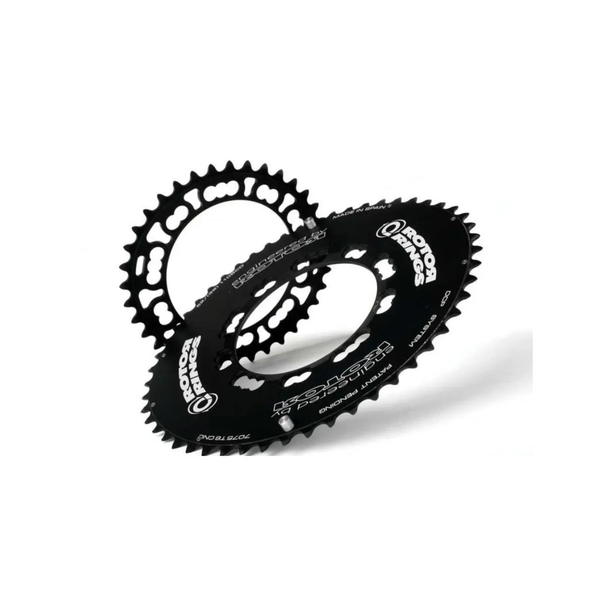 Rotor Oval Chainring Q-Ring Aero Exterior, Black, BCD 52D - BCD 110 x 5 Rotor Oval Chainring Q-Ring Aero Exterior, Black, BCD 52D - BCD 110 x 5