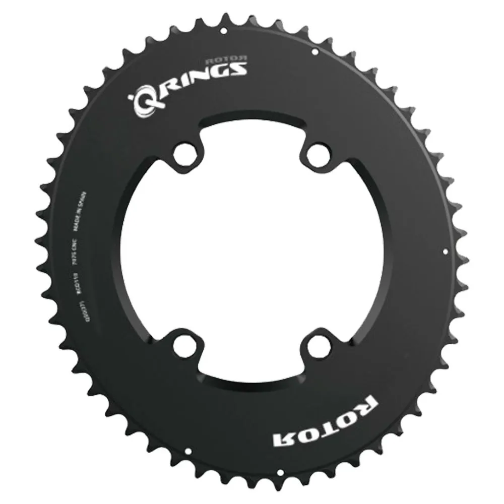 Rotor Q Axs 4b 110 Bcd 12s Outer For 37 Kedjehjul, Black, 50t