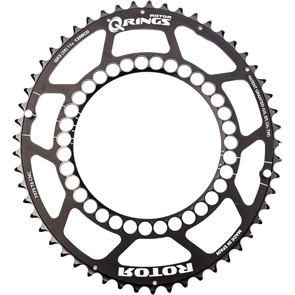 Rotor Q Rings 130 Bcd Inner Kedjehjul, Black, 39t Rotor Q Rings 130 Bcd Inner Kedjehjul, Black, 39t