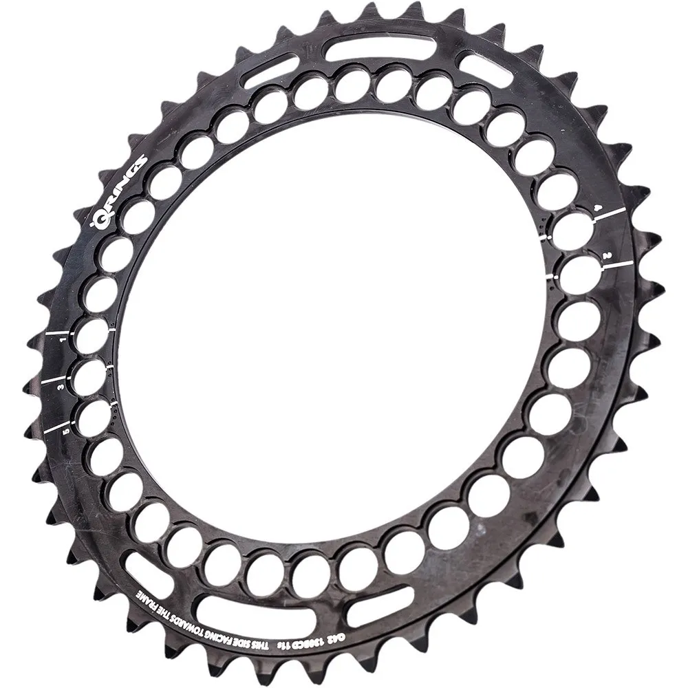 Rotor Q Rings 130 Bcd Outer Aero Kedjehjul, Black, 53t
