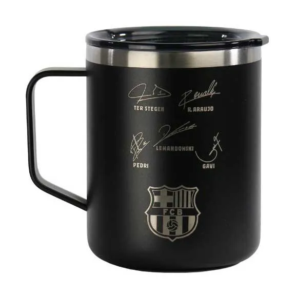 Runbott Fcb Male Signatures 400 Ml Termosflaska, Black, One Size