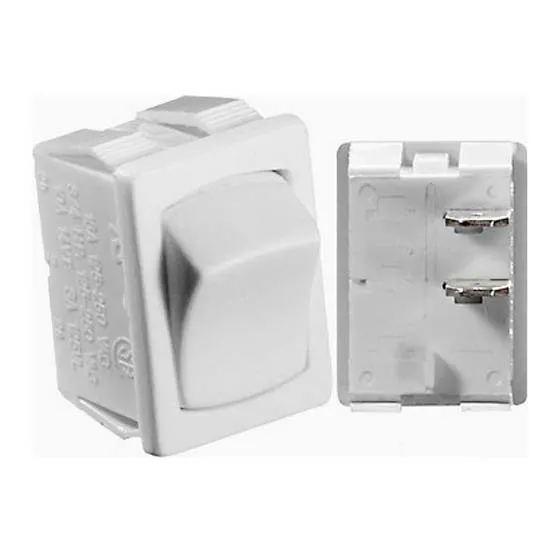 Rv Designer On-off Spst Vippströmbrytare 10a 14v, White, 12.90 x 19.20mm