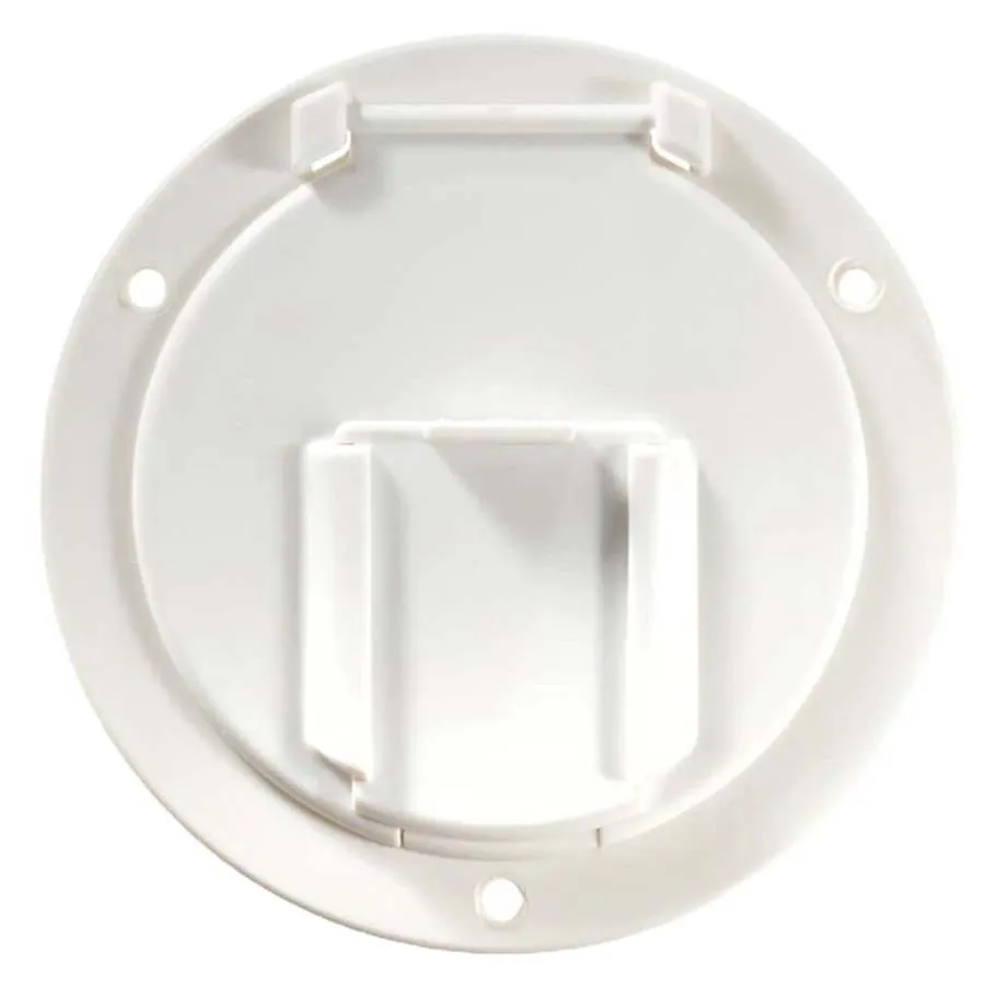 Rv Designer Rund Kabelgenomföring Med Låg Profil 116.8x66 Mm, Polar white, 116.8 x 66mm