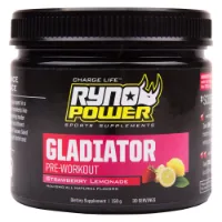 Ryno Power Gladiator Pre-workout Dryckesmix Jordgubbscitronad 150gr