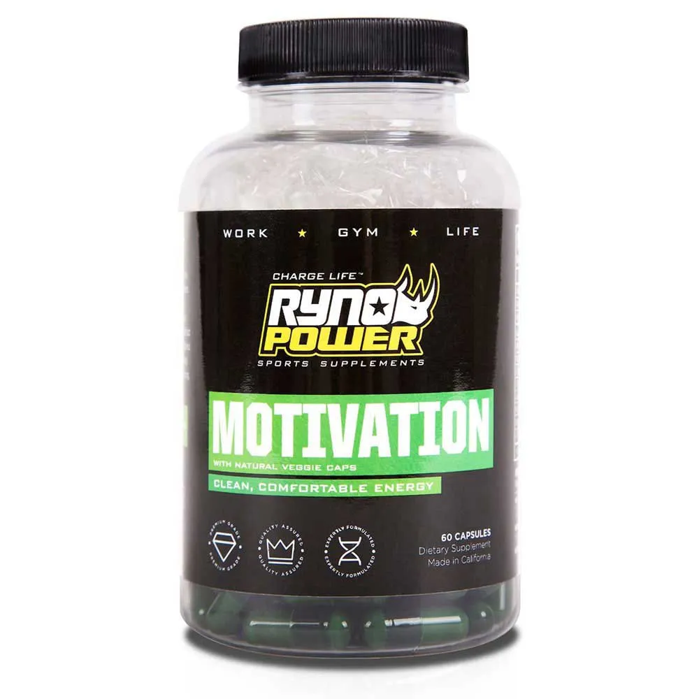 Ryno Power Mot882 Motivation Kapslar Utan Smak 60 Enheter, Black, One Size
