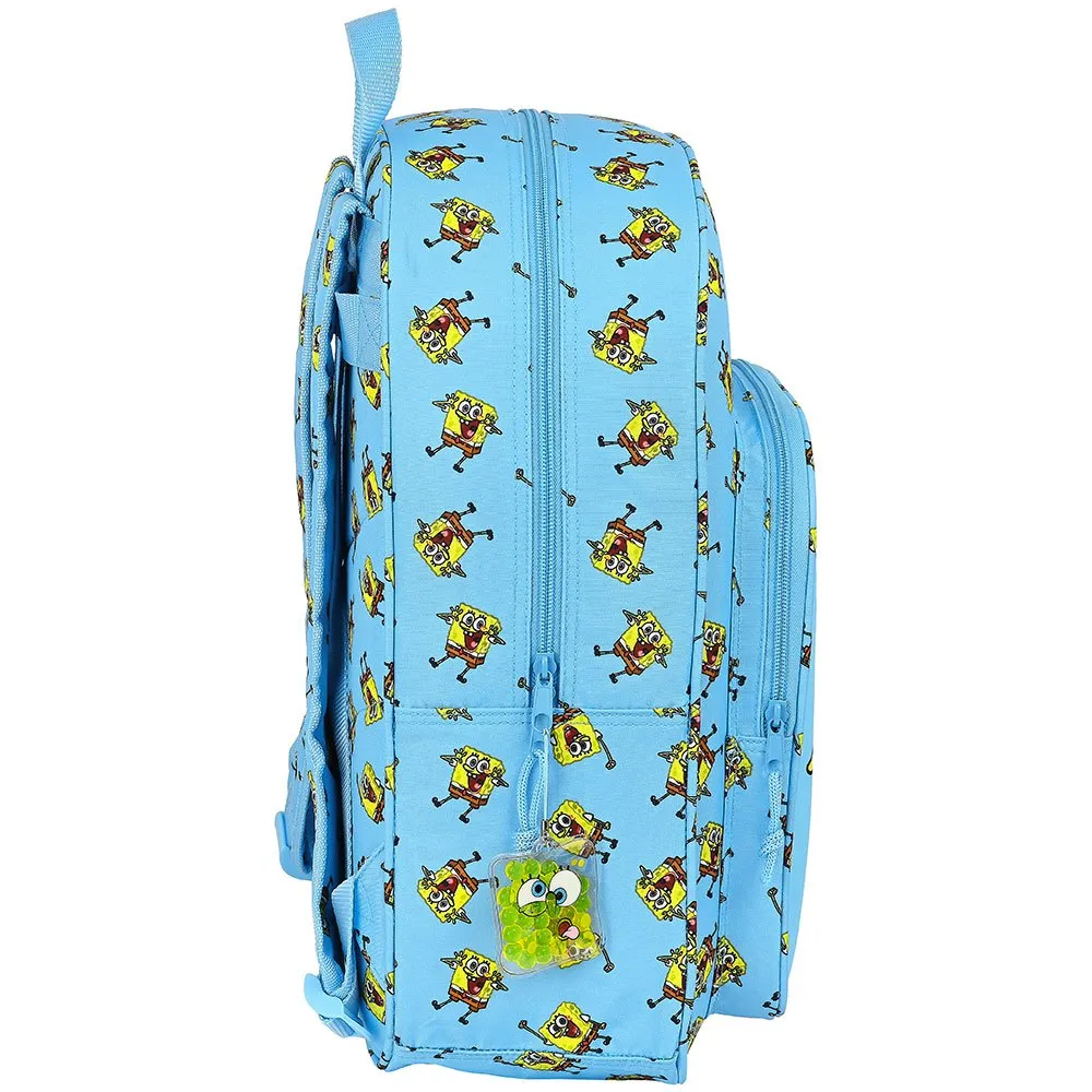 Safta 612191180 Bob Esponja Positive Vibes 14l 42 Cm Ryggsäck Med Hjul, Blue