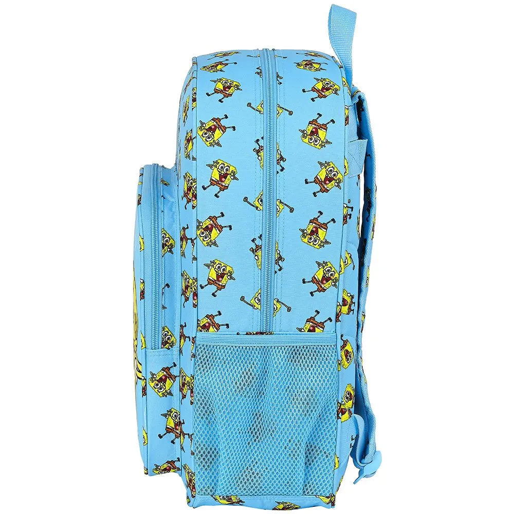 Safta 612191180 Bob Esponja Positive Vibes 14l 42 Cm Ryggsäck Med Hjul, Blue