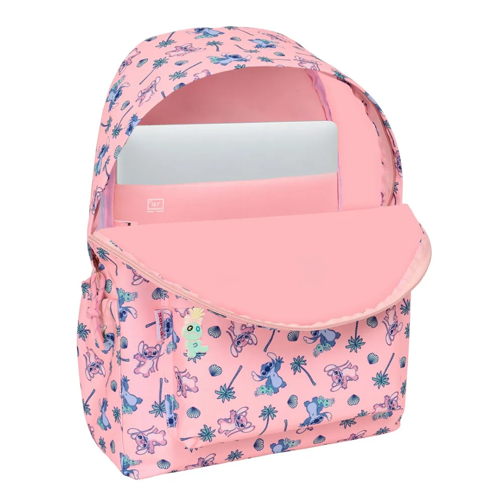 Safta 612513775 14.1´´ Stitch Beach 17.30l 22x39x10 Cm Ryggsäck, Multicolor