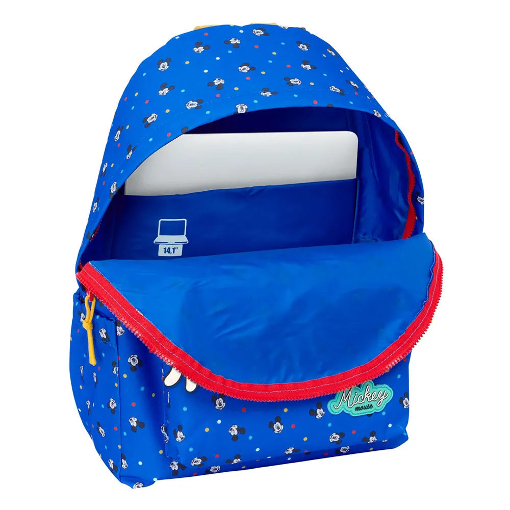 Safta 612514775 14.1´´ Mickey Mouse Good Day 17.30l 22x39x10 Cm Ryggsäck, Multicolor