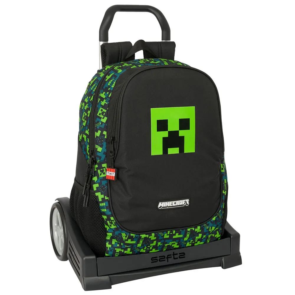 Safta 612547860 Evolution Minecraft Tnt 22.50l 32x16x44 Cm Ryggsäck Med Hjul, Multicolor