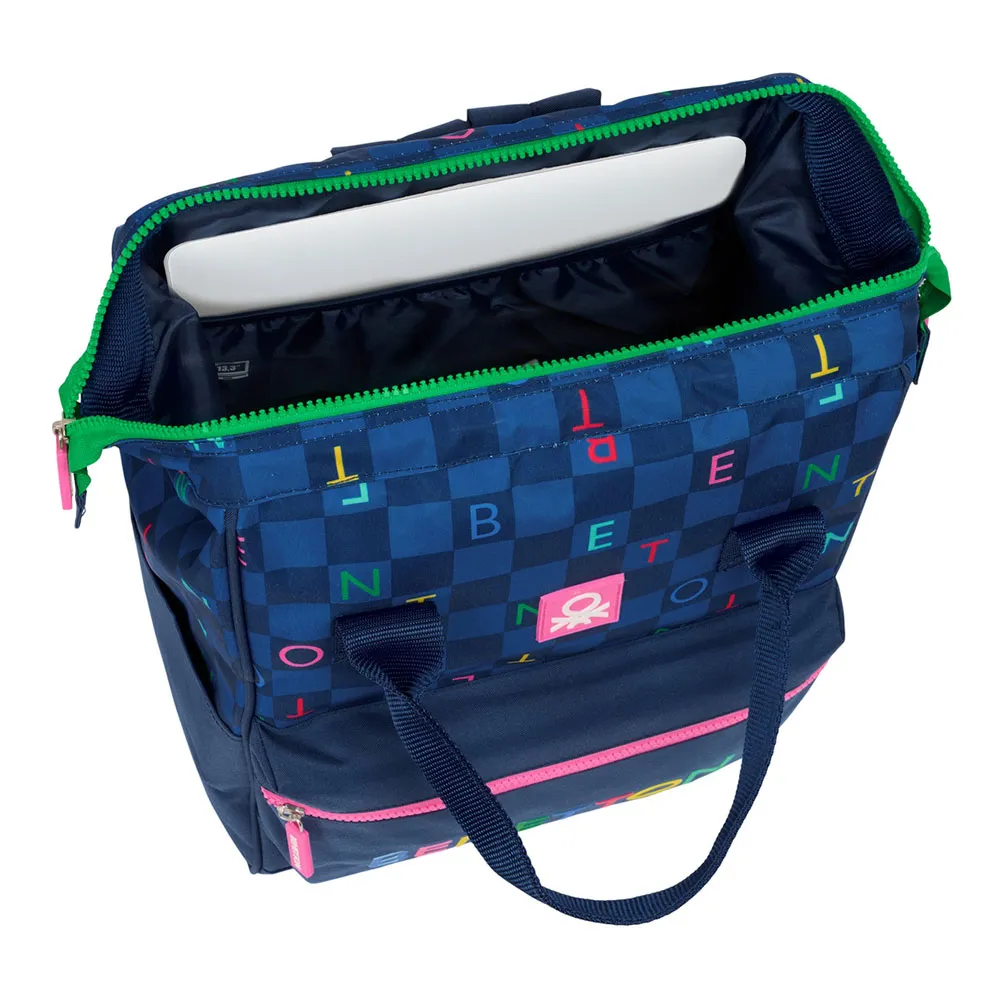 Safta 612550838 13 Benetton Damero 10l 22x39x10 Cm Ryggsäck, Multicolor