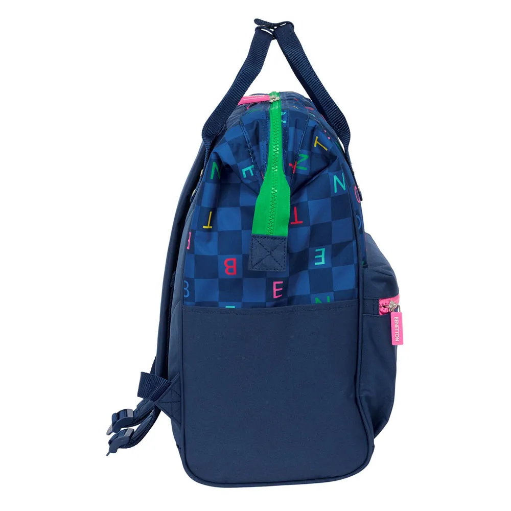 Safta 612550838 13 Benetton Damero 10l 22x39x10 Cm Ryggsäck, Multicolor