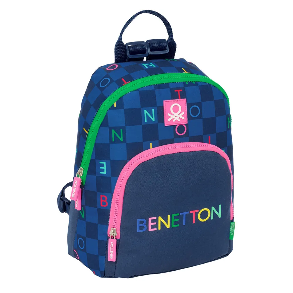 Safta 612550846 Mini Benetton Damero 9.75l 27x33x10 Cm Ryggsäck, Multicolor