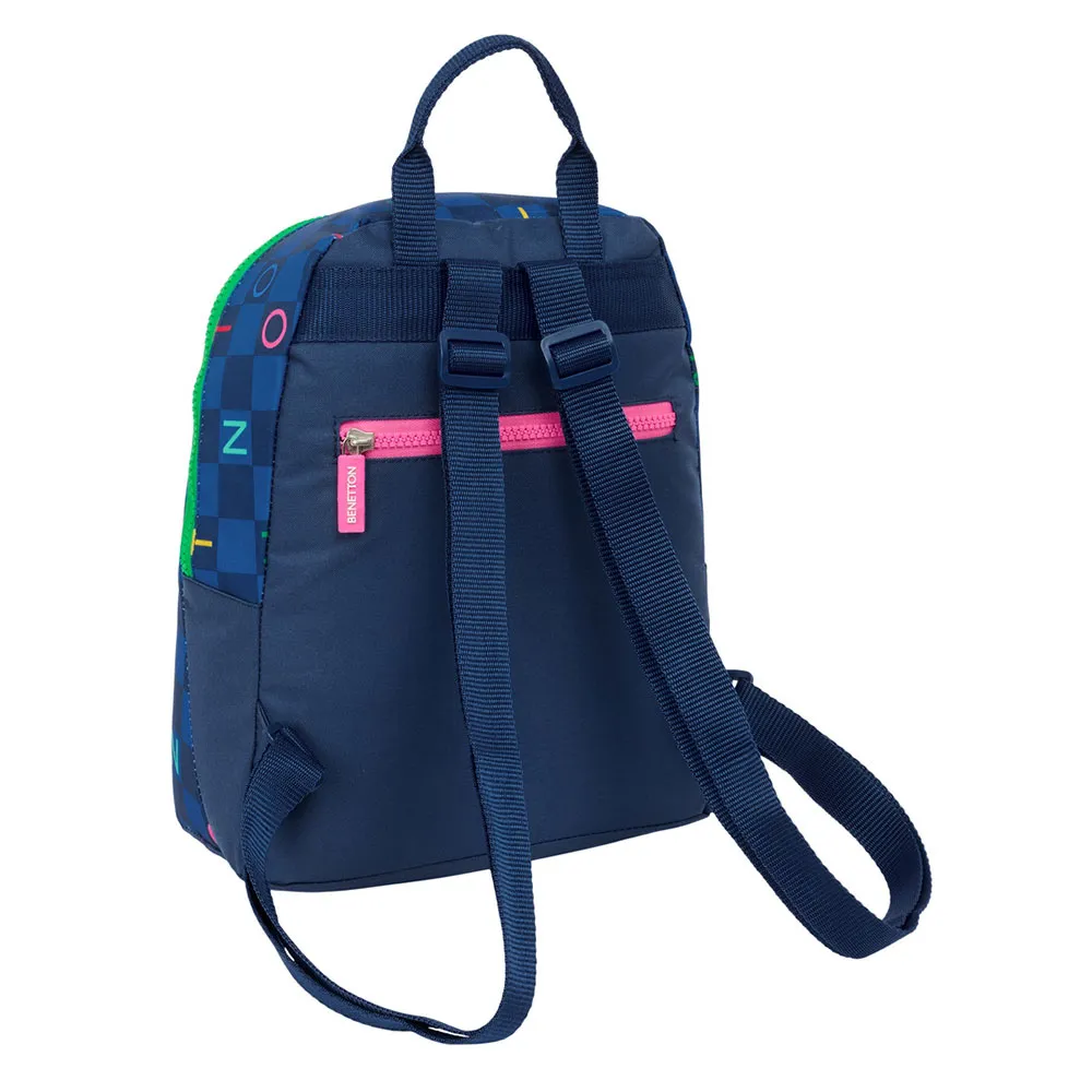 Safta 612550846 Mini Benetton Damero 9.75l 27x33x10 Cm Ryggsäck, Multicolor
