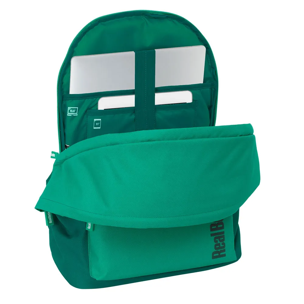 Safta 612566820 Real Betis Balompie 15.6´´+usb 24.55l 32x43x14 Cm Ryggsäck, Multicolor