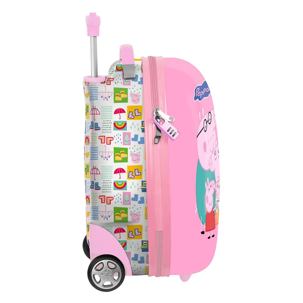 Safta 612572848 Peppa Pig Baby Pig Kid 16´´ 27.70l Ryggsäck Med Hjul, Multicolor