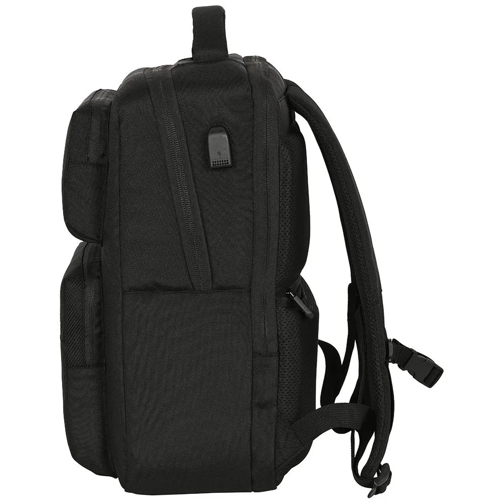 Safta 622364377 Real Madrid Premium 2 Pockets 15.6´´+usb 13.75l 32x42x15 Cm Ryggsäck, Multicolor