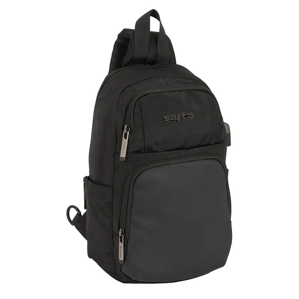 Safta 642200595 Busines One Shoulder Padder Mini 7.35l 31x41x17.5 Cm Ryggsäck, Black