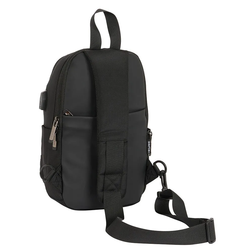 Safta 642200595 Busines One Shoulder Padder Mini 7.35l 31x41x17.5 Cm Ryggsäck, Black