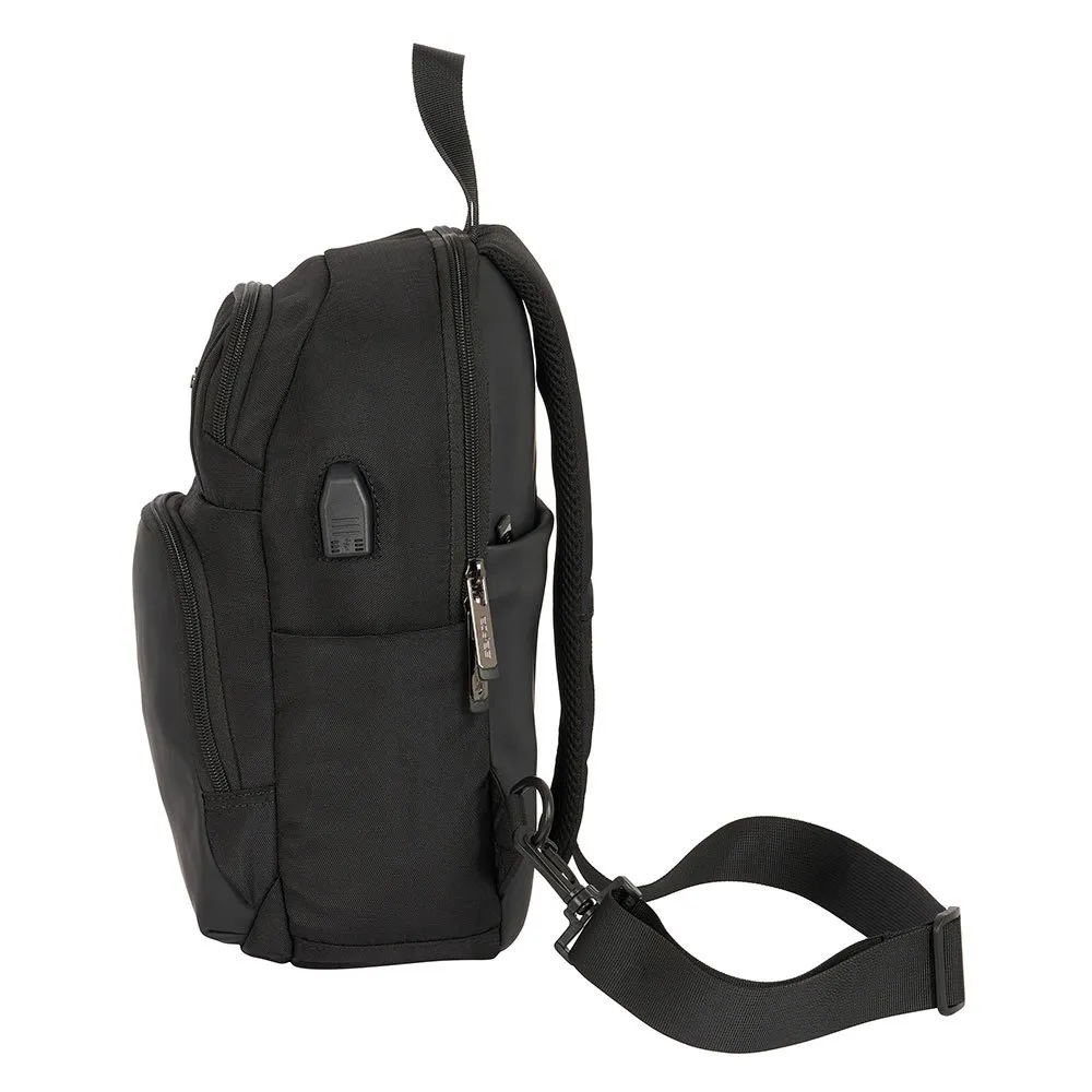 Safta 642200595 Busines One Shoulder Padder Mini 7.35l 31x41x17.5 Cm Ryggsäck, Black