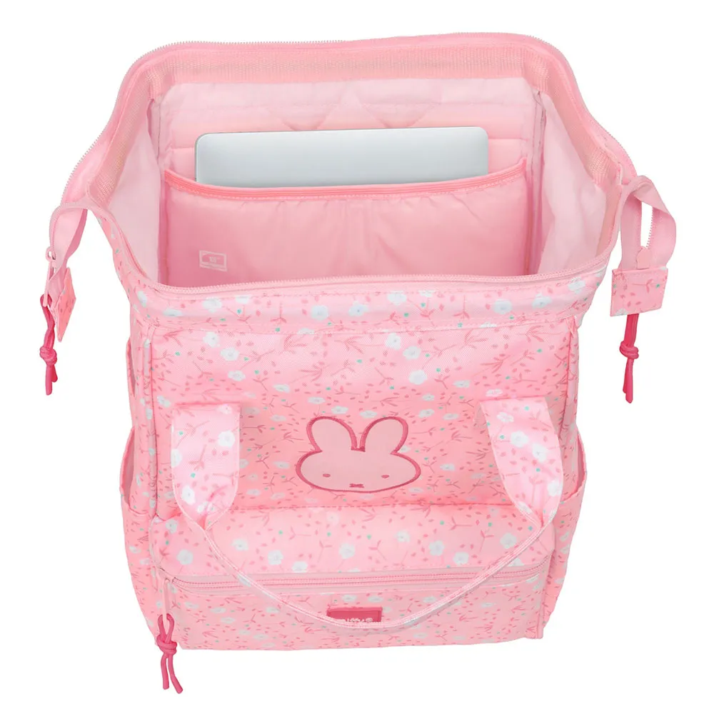 Safta 642520838 Miffy Flowers 13´´ 17l 32x43x14 Cm Ryggsäck, Multicolor