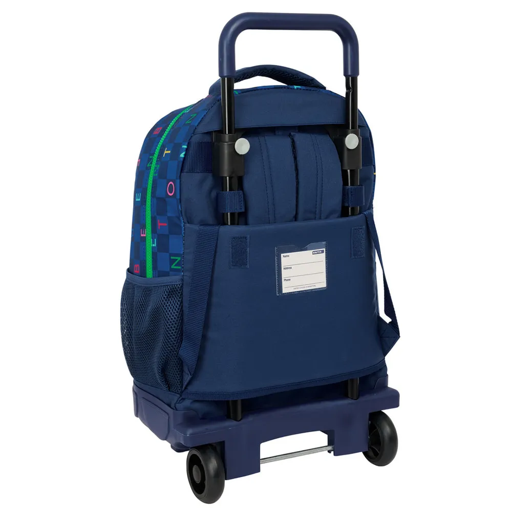 Safta Compact Benetton Damero Ryggsäck Med Hjul, Multicolor Safta Compact Benetton Damero Ryggsäck Med Hjul, Multicolor
