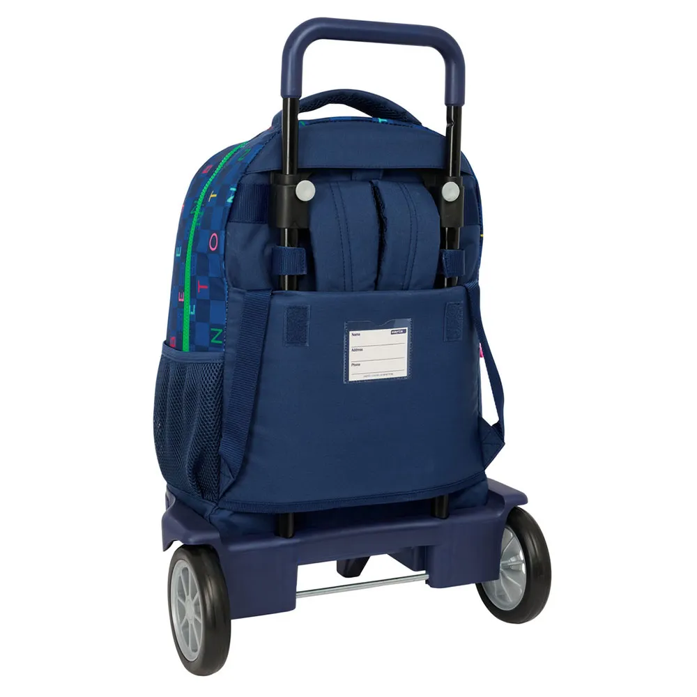 Safta Compact Evolutive Benetton Damero Ryggsäck Med Hjul, Multicolor