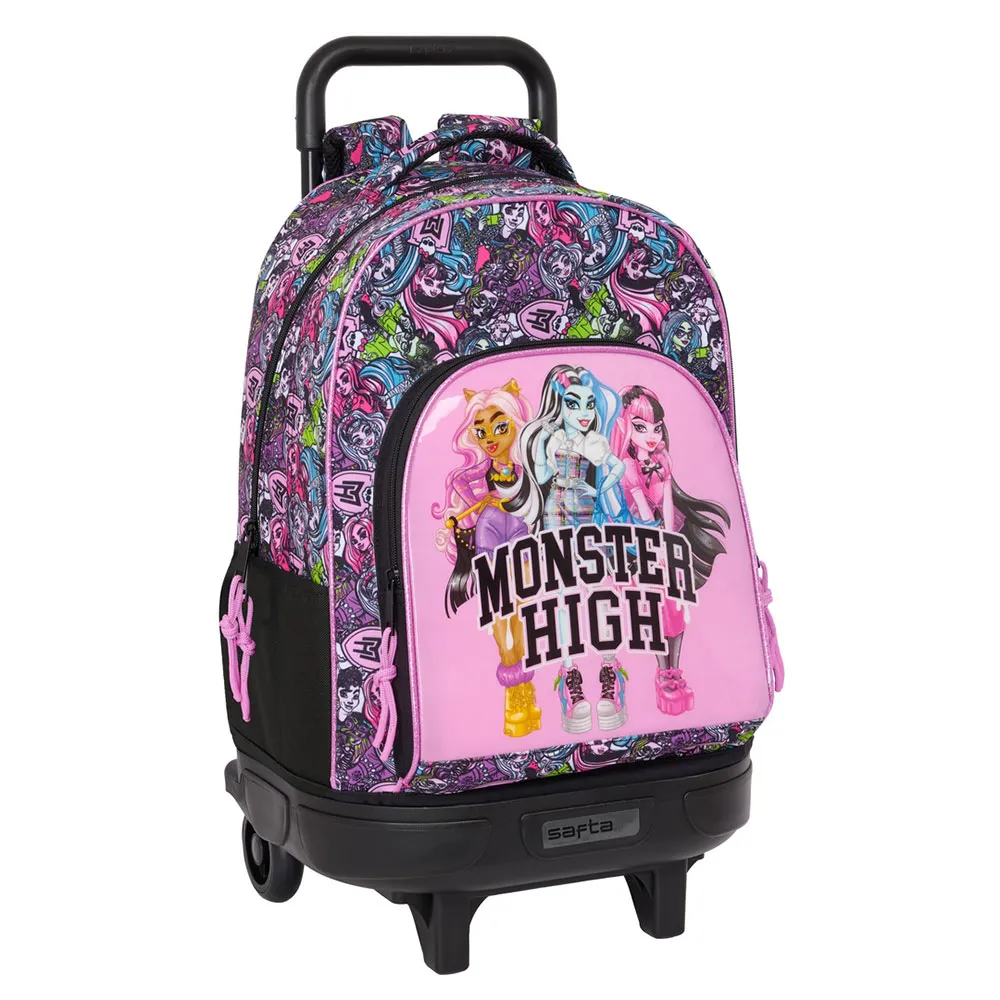 Safta Compact Monster High Drama Ryggsäck Med Hjul, Multicolor Safta Compact Monster High Drama Ryggsäck Med Hjul, Multicolor