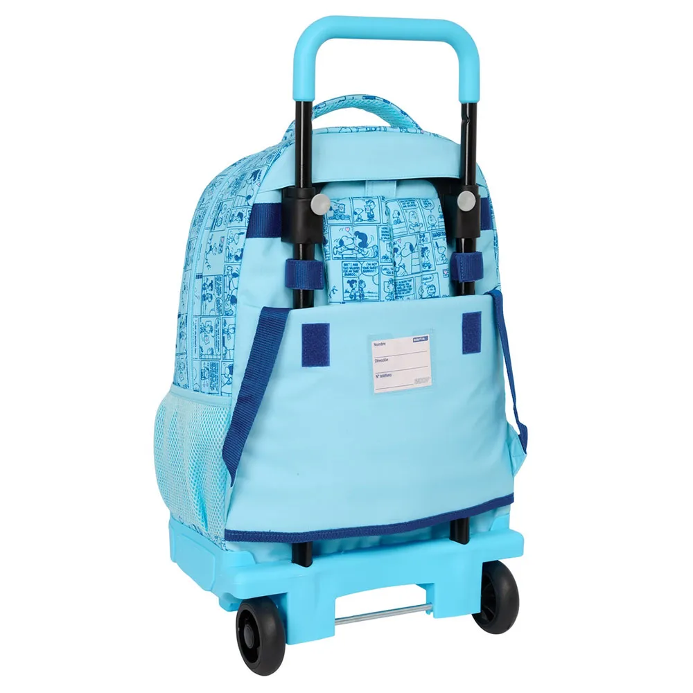 Safta Compact Snoopy Love Ryggsäck Med Hjul, Multicolor
