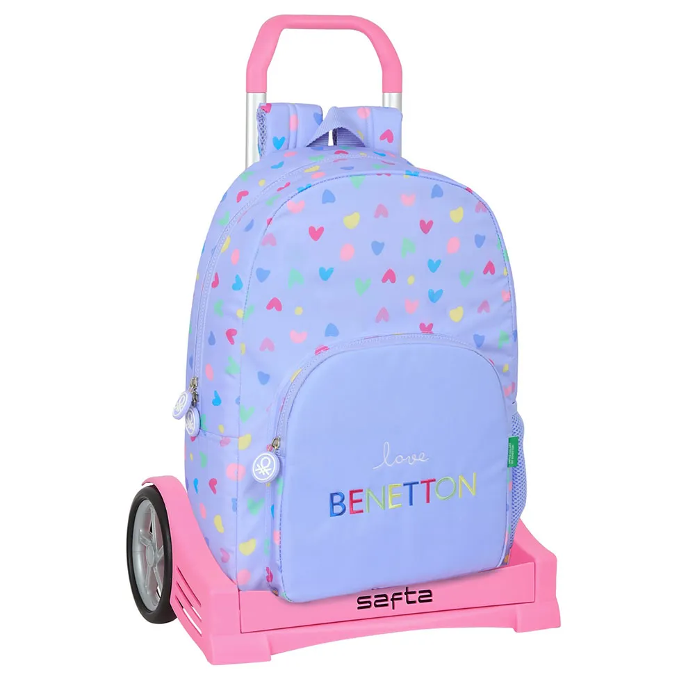 Safta Evolution Trolley Benetton Lila Ryggsäck Med Hjul, Multicolor Safta Evolution Trolley Benetton Lila Ryggsäck Med Hjul, Multicolor