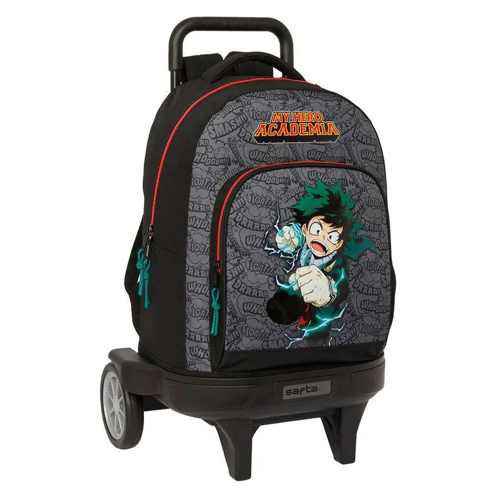 Safta Kompakt My Hero Academia-ryggsäck Med Trolley Och Evolutionerande Hjul, Multicolor