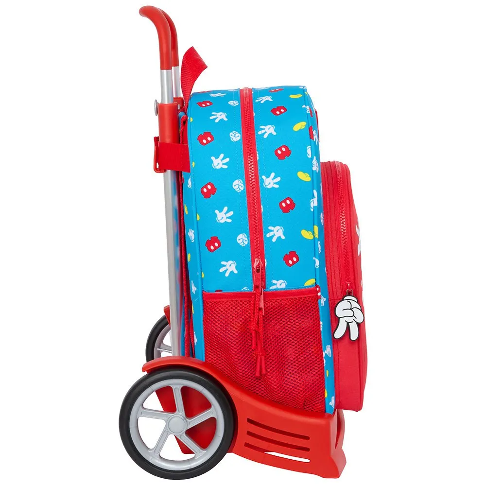 Safta Mickey Mouse Med Trolley Evolution Fantastisk Ryggsäck Med Hjul, Multicolor