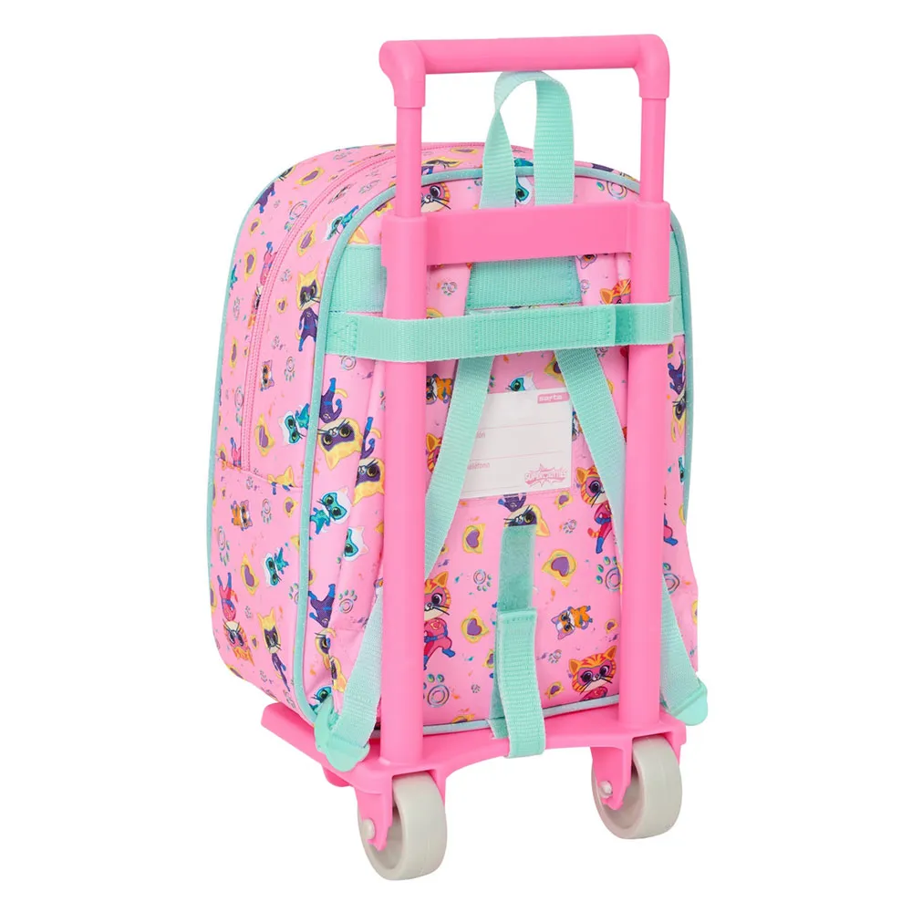 Safta Mini With Wheels Superkitties Ryggsäck Med Hjul, Multicolor