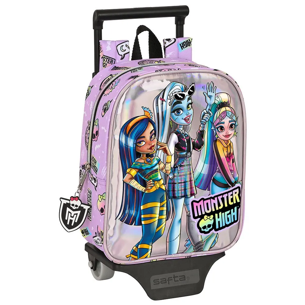Safta Monster High Best Boos Mini 232 Ryggsäck Med Hjul, Multicolor