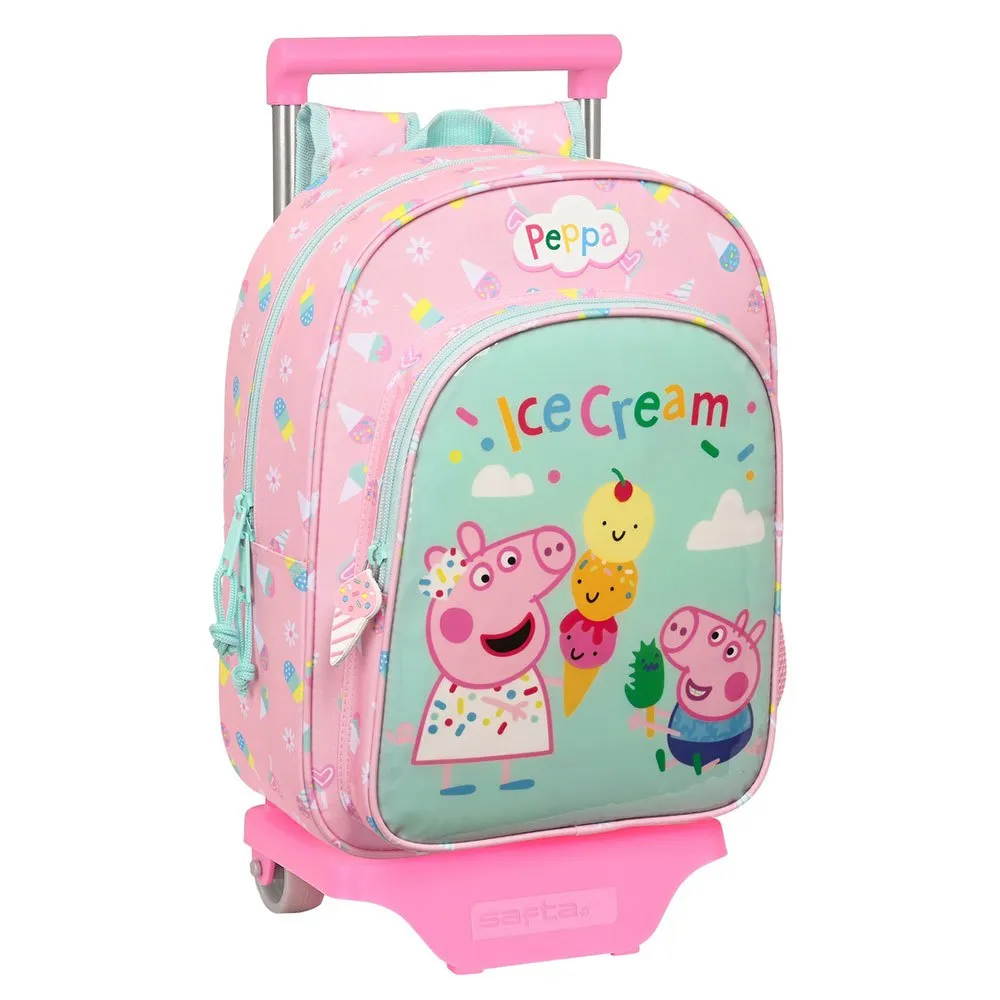 Safta Peppa Gris Med Trolleyhjul Glassryggsäck, Multicolor Safta Peppa Gris Med Trolleyhjul Glassryggsäck, Multicolor