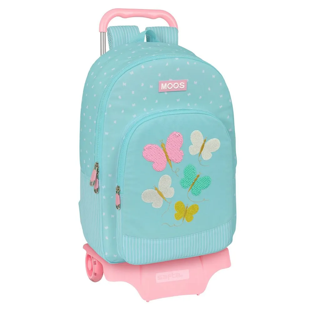 Safta Recycled+moos Butterflies Ryggsäck Med Hjul Refurbished, Multicolor Safta Recycled+moos Butterflies Ryggsäck Med Hjul Refurbished, Multicolor