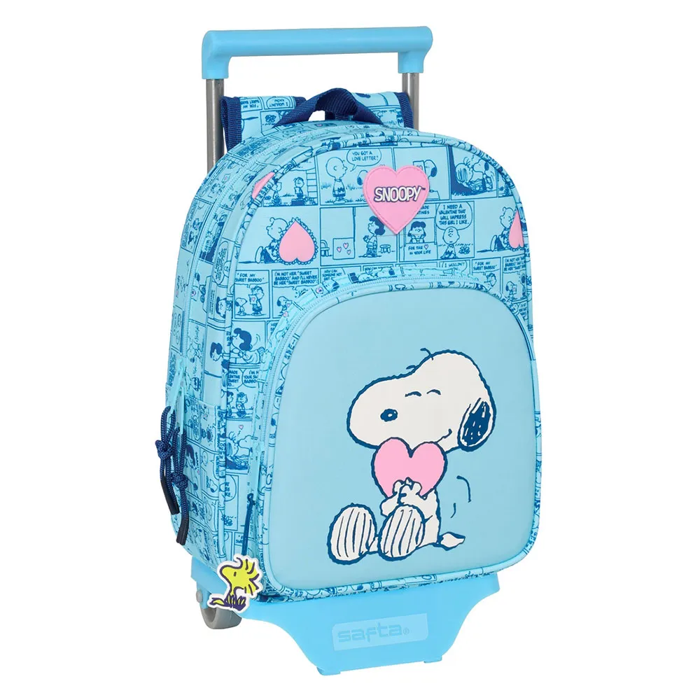 Safta Snoopy Love Ryggsäck Med Hjul, Multicolor