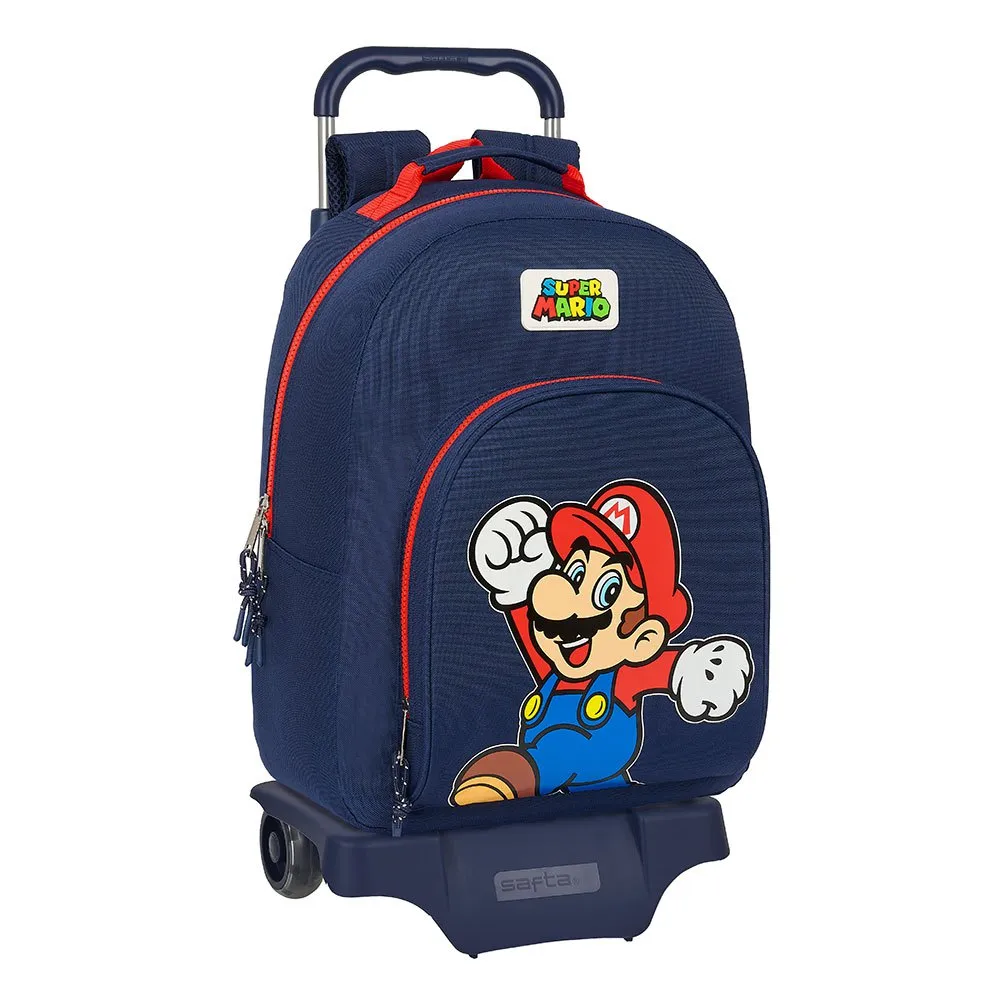 Safta Super Mario World Small Ryggsäck Med Hjul, Multicolor