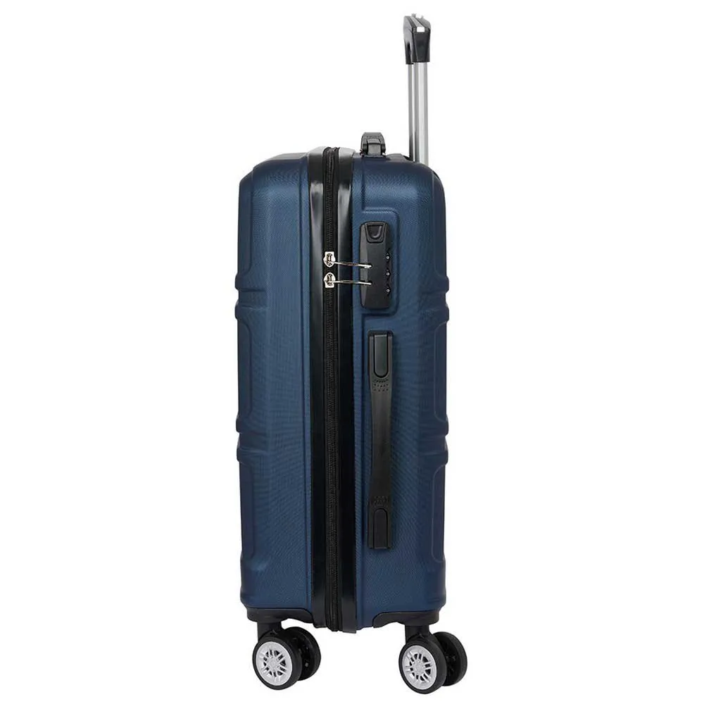 Safta Travel Navy Blue Cabin 20 Twin Wheels Trolleyväska, Multicolor