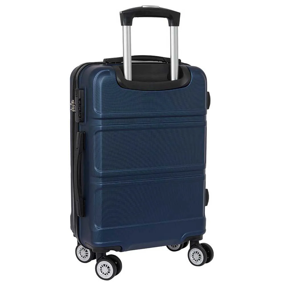 Safta Travel Navy Blue Cabin 20 Twin Wheels Trolleyväska, Multicolor