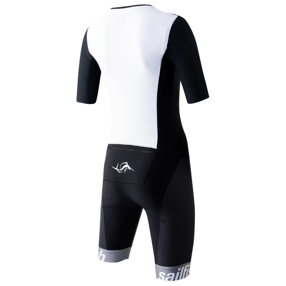 sailfish Aerosuit Pro Kortärmad Triathlondräkt female, Black / blue