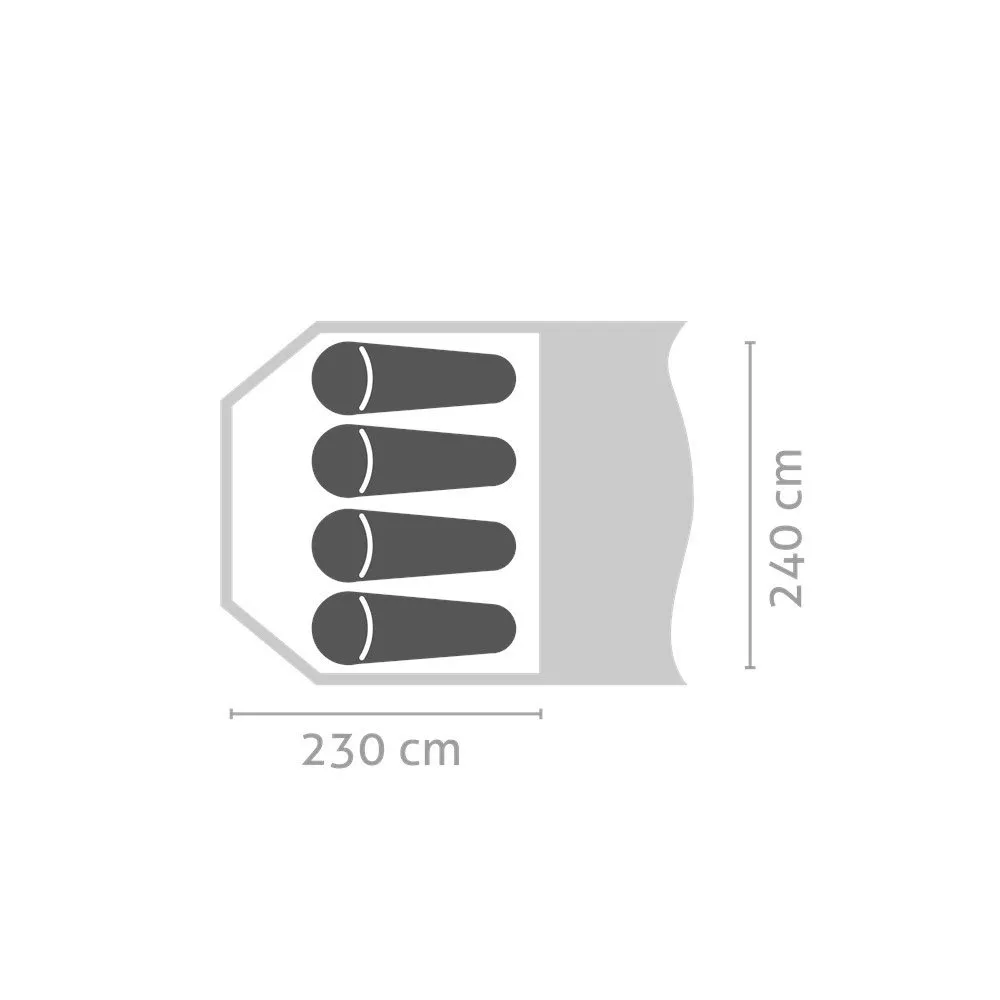Salewa Alpine Hut Iv Tält, Cactus / grey, 4 Platser