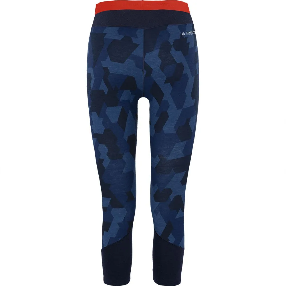 Salewa Cristallo Warm Alpine Merino Responsive 3/4 Baslagerbyxor, Navy blazer