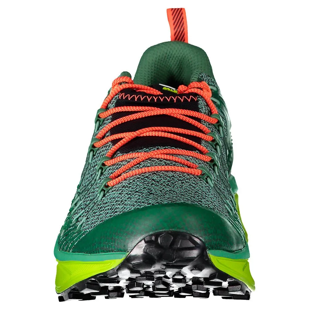 Salewa Dropline Trailskor female, Feld green / fluo coral